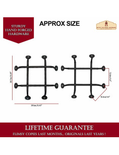 Clandestine bar grill for doors (27x29 cm.) 2