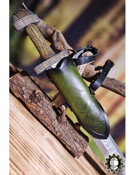 Medieval green leather belt model Jerome Medieval green leather belt model Jerome