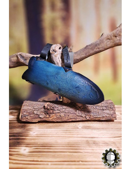 Medieval blue leather sword belt...