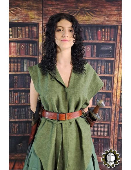 Medieval brown leather sword belt...