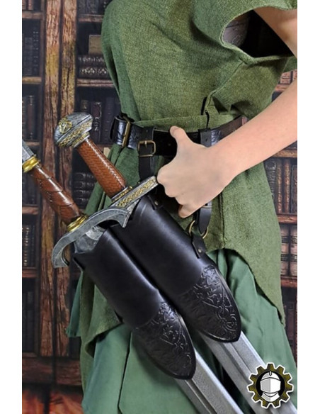 Medieval double leather holster model...