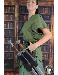 Medieval double leather holster model Jerome 2