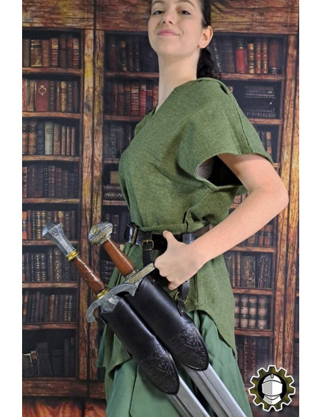 Medieval double leather holster model...