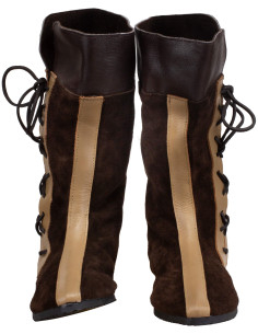 Medieval leather boots model Sylvar, brown 2