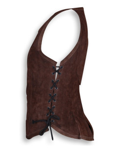 Medieval leather corset model Lucy, brown color 2