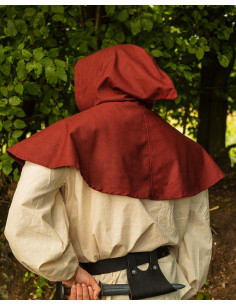 Gugel or Nordic hood model Notker, burgundy 2