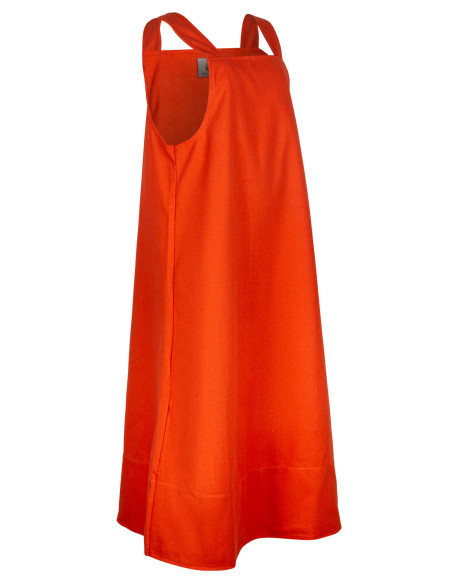 Lientje apron-style dress, orange