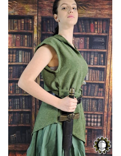 Tahalí medieval dagas cuero marrón modelo Jerome 2