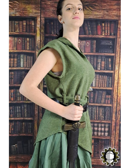 Tahalí medieval dagas cuero marrón...