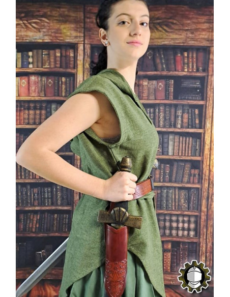 Medieval dagger sheath brown leather...