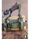 Medieval book holder for belt model Tarryon, green