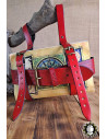 Medieval book holder for belt model Tarryon, red color