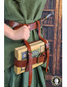 Medieval book holder for belt model Tarryon, brown color