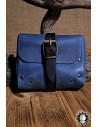 Medieval blue leather bag model Valeron