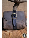 Medieval brown leather bag model Valeron