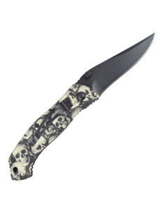 Field knife with skull design handle (17.5 cm) 2