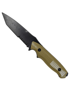 Training knife in plastic with sheath, beige (23.5 cm.)