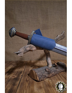 Left-Hand Sword Sheath Blue Leather