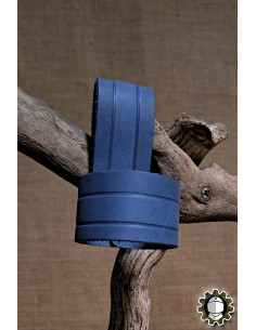 Leather sheath for daggers, blue