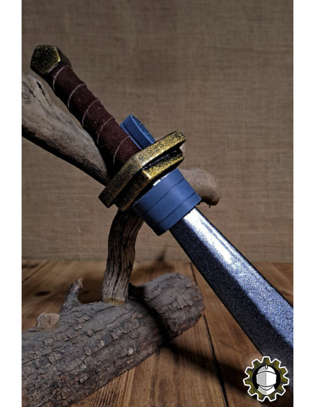 Leather sheath for daggers, blue