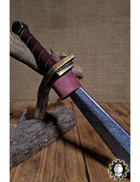 Leather sheath for daggers, red