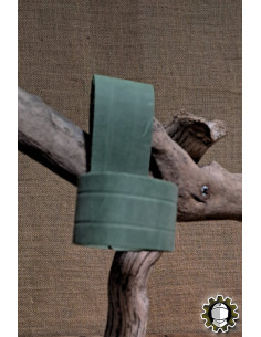 Leather sheath for daggers, green