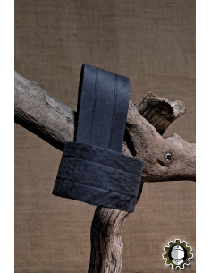 Leather sheath for daggers, black