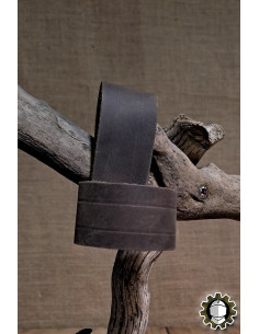 Leather sheath for daggers, brown