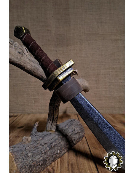 Leather sheath for daggers, brown