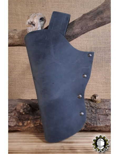 Leather pouch for left hand, black color Leather pouch for left hand, black color