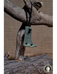 Leather sword sheath, green