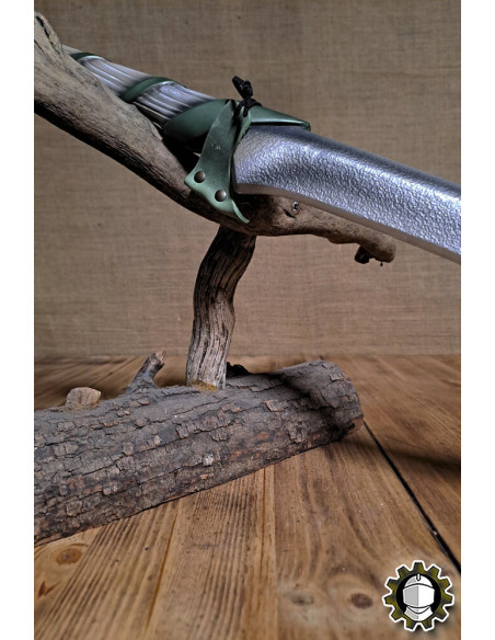 Leather sword sheath, green