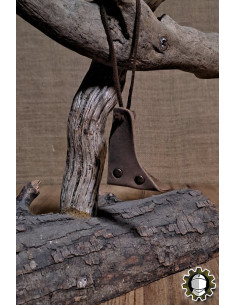 Leather scabbard for swords, brown color