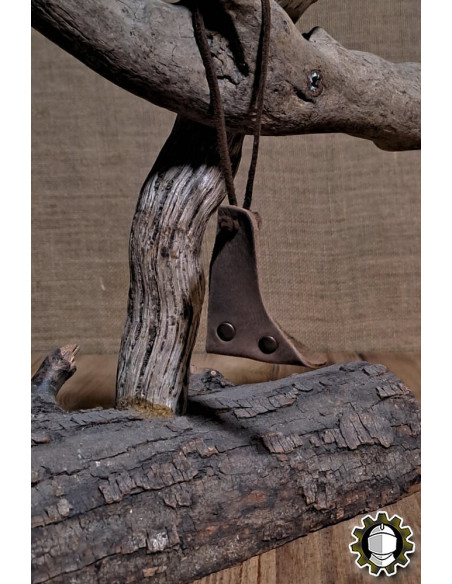 Leather scabbard for swords, brown color