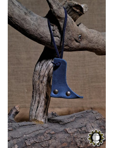 Leather sword belt, blue