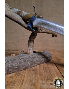 Leather sword belt, blue 2