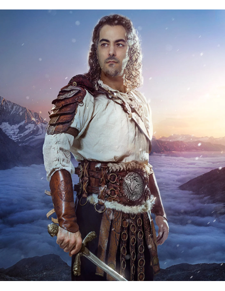 Thor Barbarian Shoulder Pad in Brown...