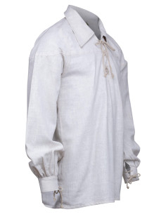 Medieval linen shirt model Sawyer, natural white 2