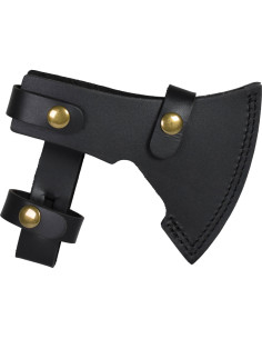 Heavy steel axe with leather sheath (36 cm) 2