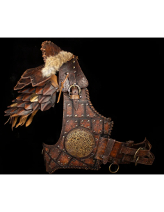 Black leather chest piece model Barbarian 2