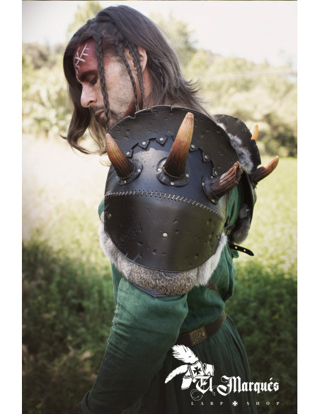 Large leather shoulder pad model...