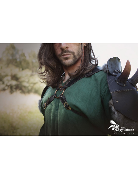 Large leather shoulder pad model...