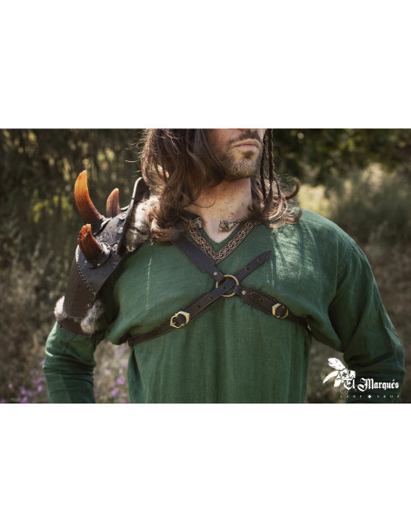 Large leather shoulder pad model...