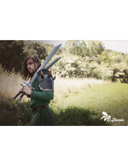 Large leather shoulder pad model...