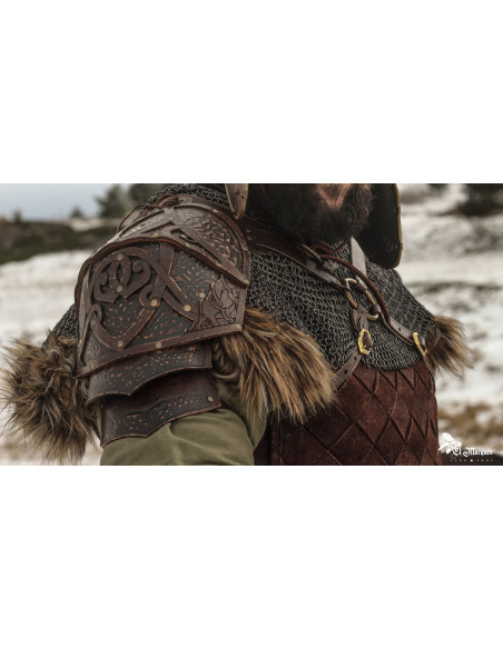 Nordic shoulder pad in leather model...
