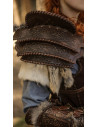 Celtic shoulder pad in leather, Barbarian model