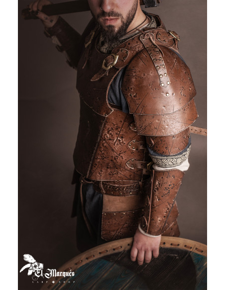 Medieval Leather Shoulder Pad Model...