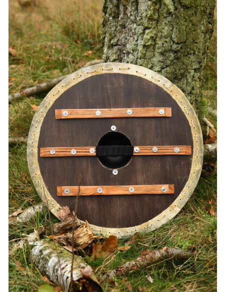 Viking Shield Vegvísir with Leather...