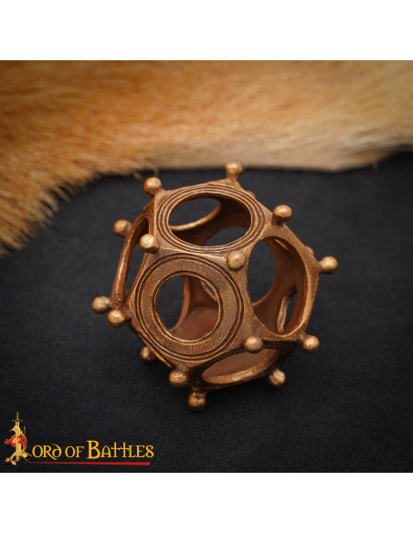 Roman dodecahedron in cast bronze