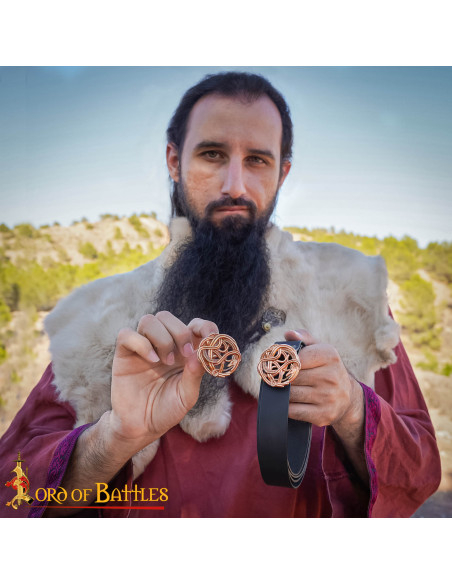 Viking serpent buckle for belt, in...